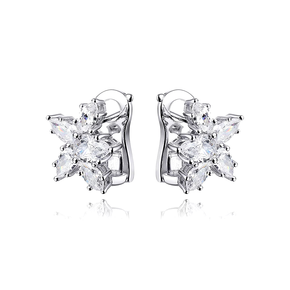 100% 925 Sterling Silver Sparkling High Carbon Diamond Earrings for Women Wedding Engagement Party Fine Jewelry Wholesale